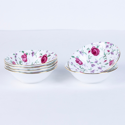 Button Rose Ceramic Dinner Set – 18 & 38 Piece, Elegant Rose Print, Serving 6