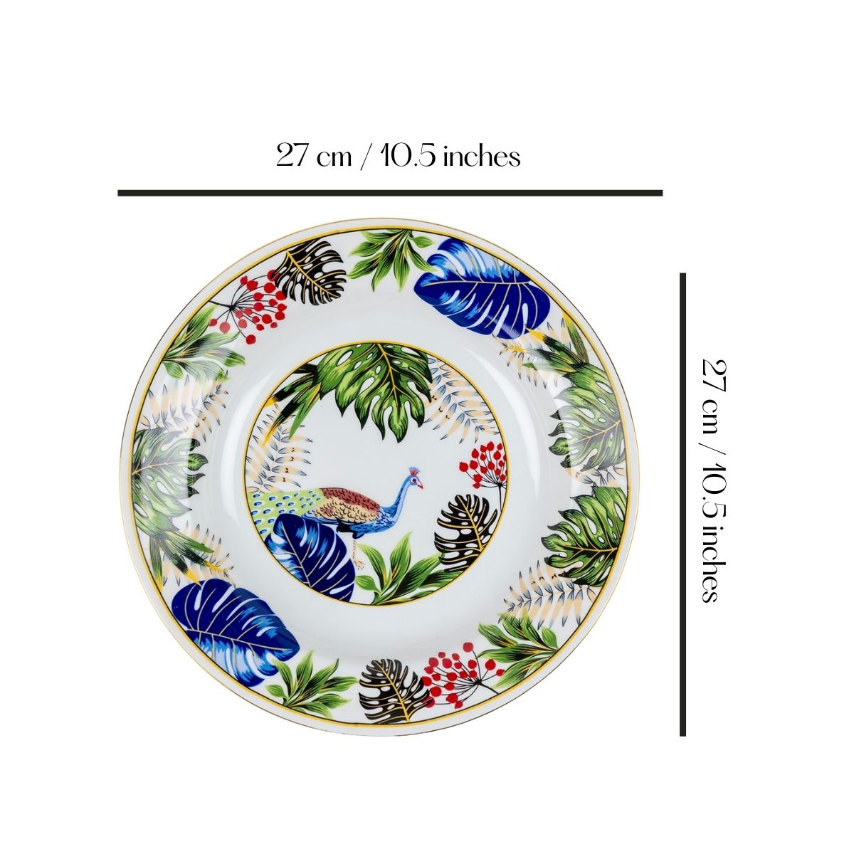 Tropical Canopy Pasta Plates | 10.5 Inch Wide - Set of 2
