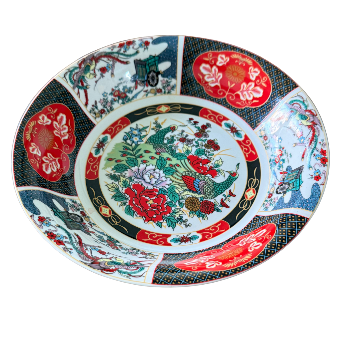 Oriental Bloom Pasta Plates | 12 Inch Wide - Set of 2