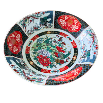Oriental Bloom Pasta Plates | 12 Inch Wide - Set of 2