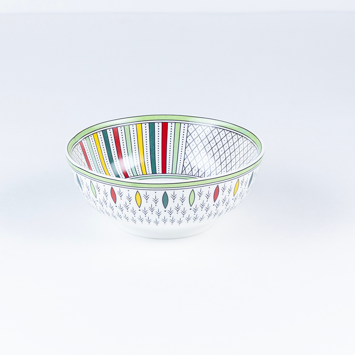 Green & Yellow Abstract Serving Bowls - Set of 2 Pieces, 800ML & 1000ML