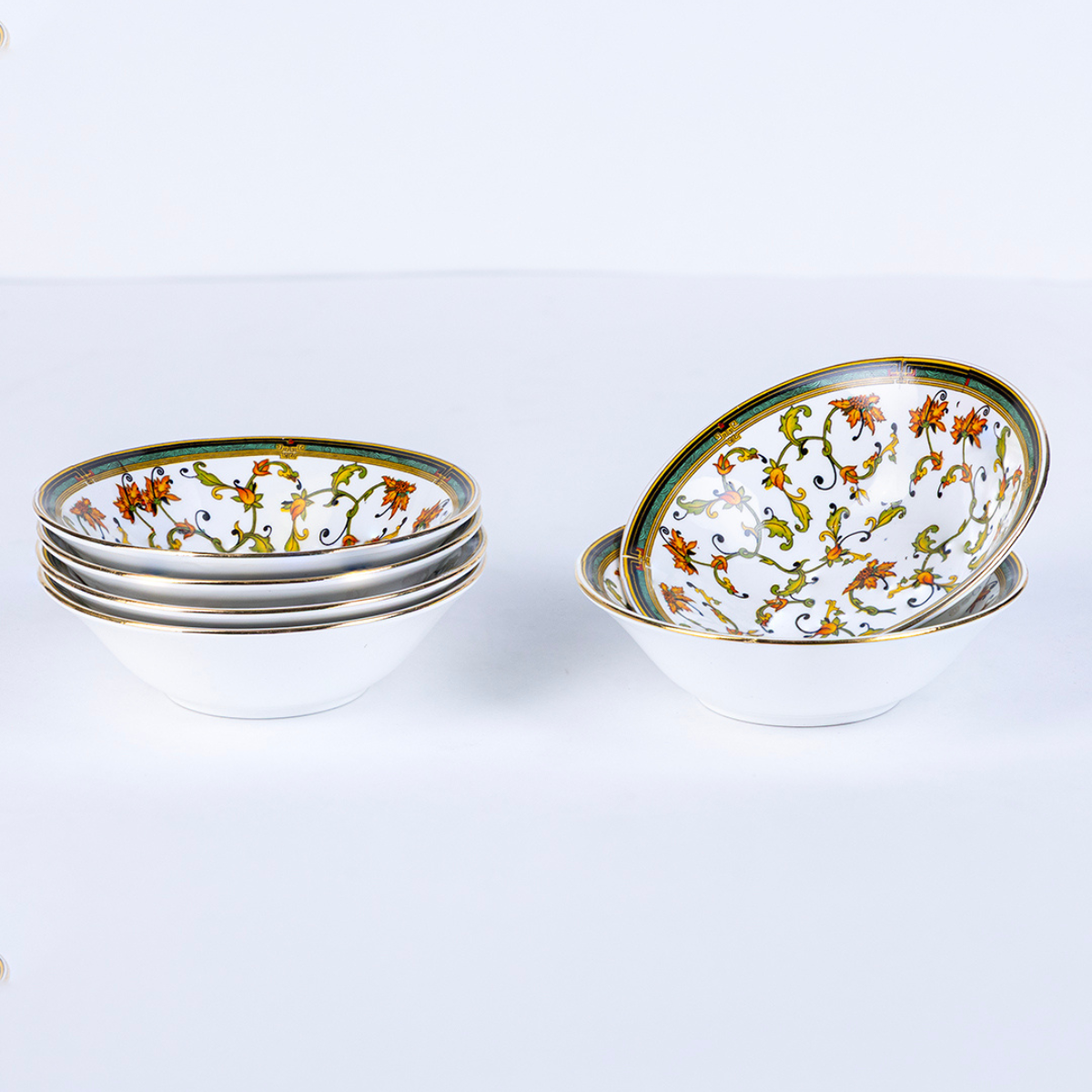 Chinar Bloom Luxury Dinner Set – 18 & 38 Piece, Ceramic Floral Crockery, Serving 6