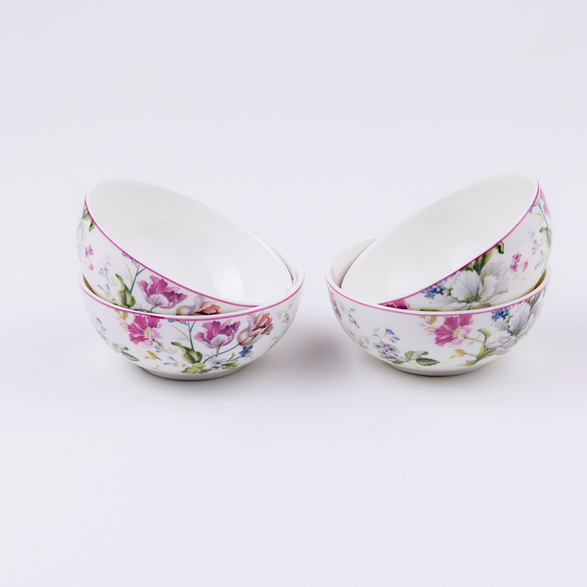 Garden Splendor bowls - Set of 6 Pieces, 4 inch Wide