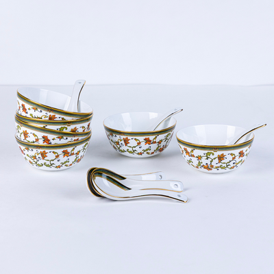 Chinar Bloom Luxury Dinner Set – 18 & 38 Piece, Ceramic Floral Crockery, Serving 6