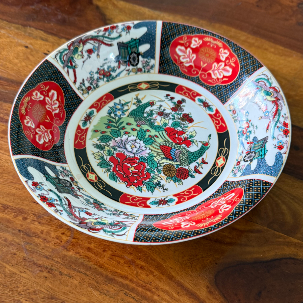 Oriental Bloom Pasta Plates | 12 Inch Wide - Set of 2