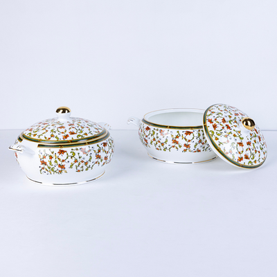 Chinar Bloom Luxury Dinner Set – 18 & 38 Piece, Ceramic Floral Crockery, Serving 6