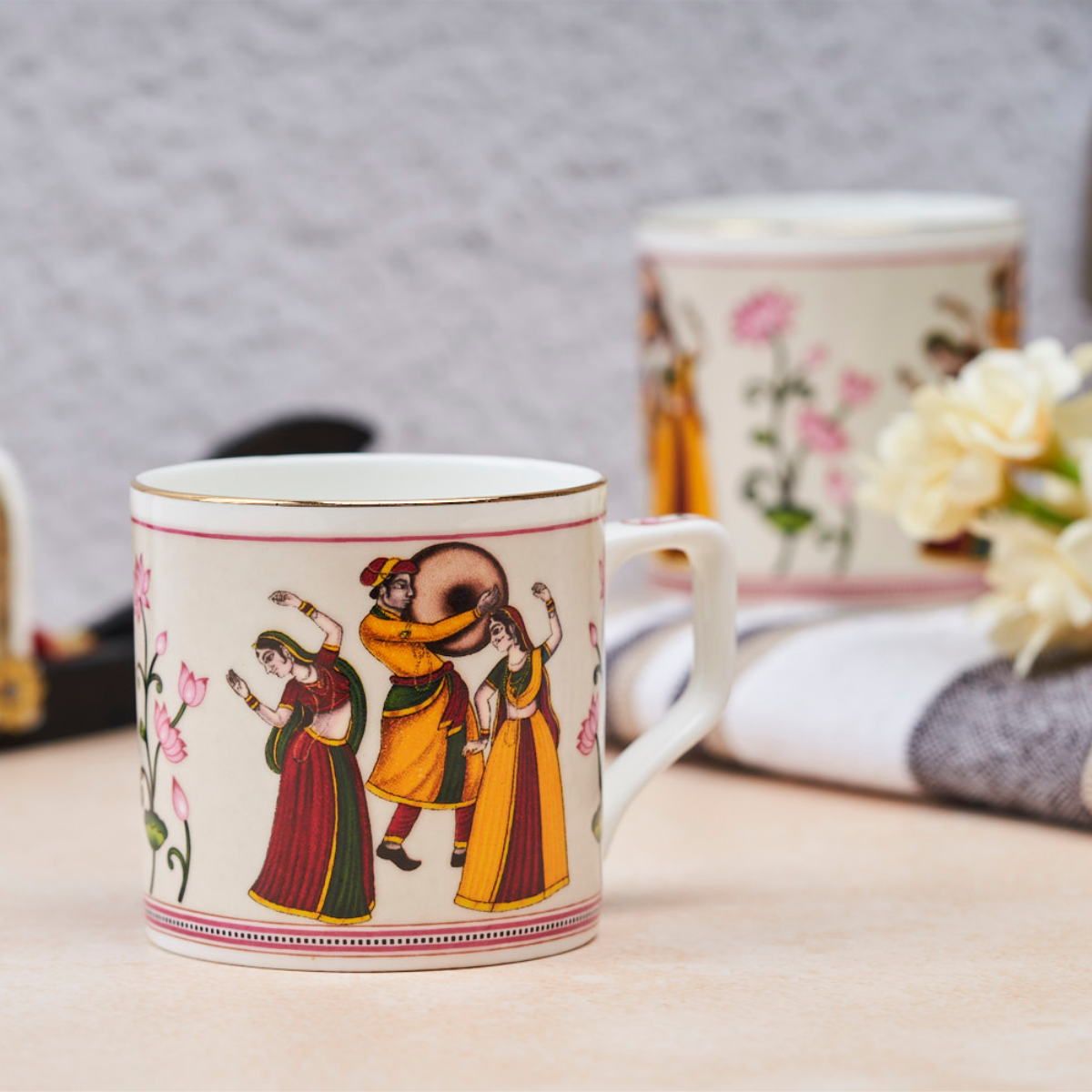 Dance of Harmony Tea/ Coffee Cups - Set of 6, 200 ml