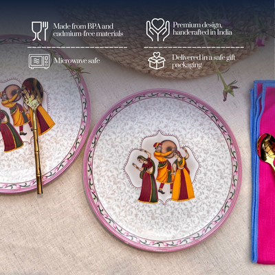 Dance of Harmony snack plates - Set of 4 (7 inch each)