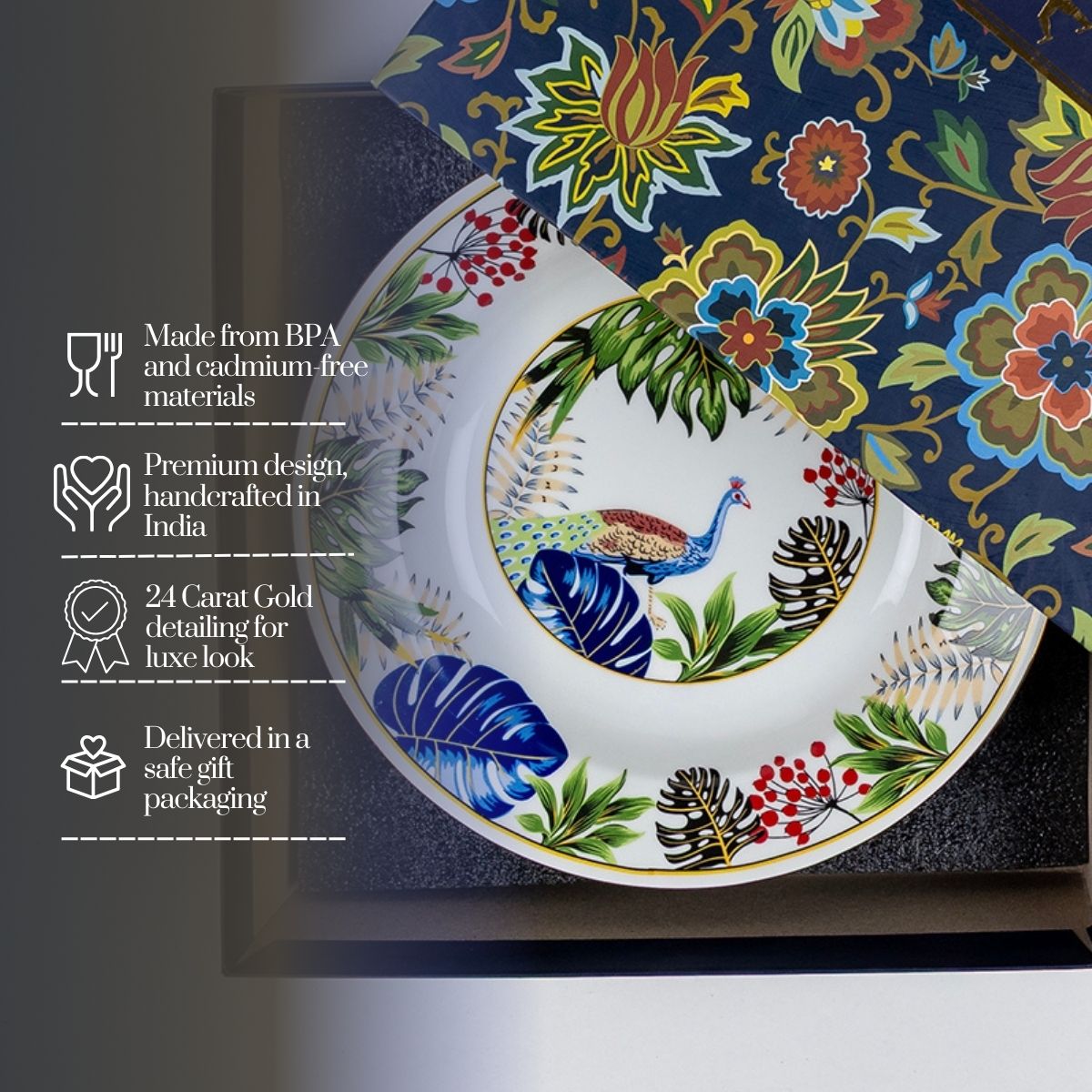 Tropical Canopy Pasta Plates | 10.5 Inch Wide - Set of 2