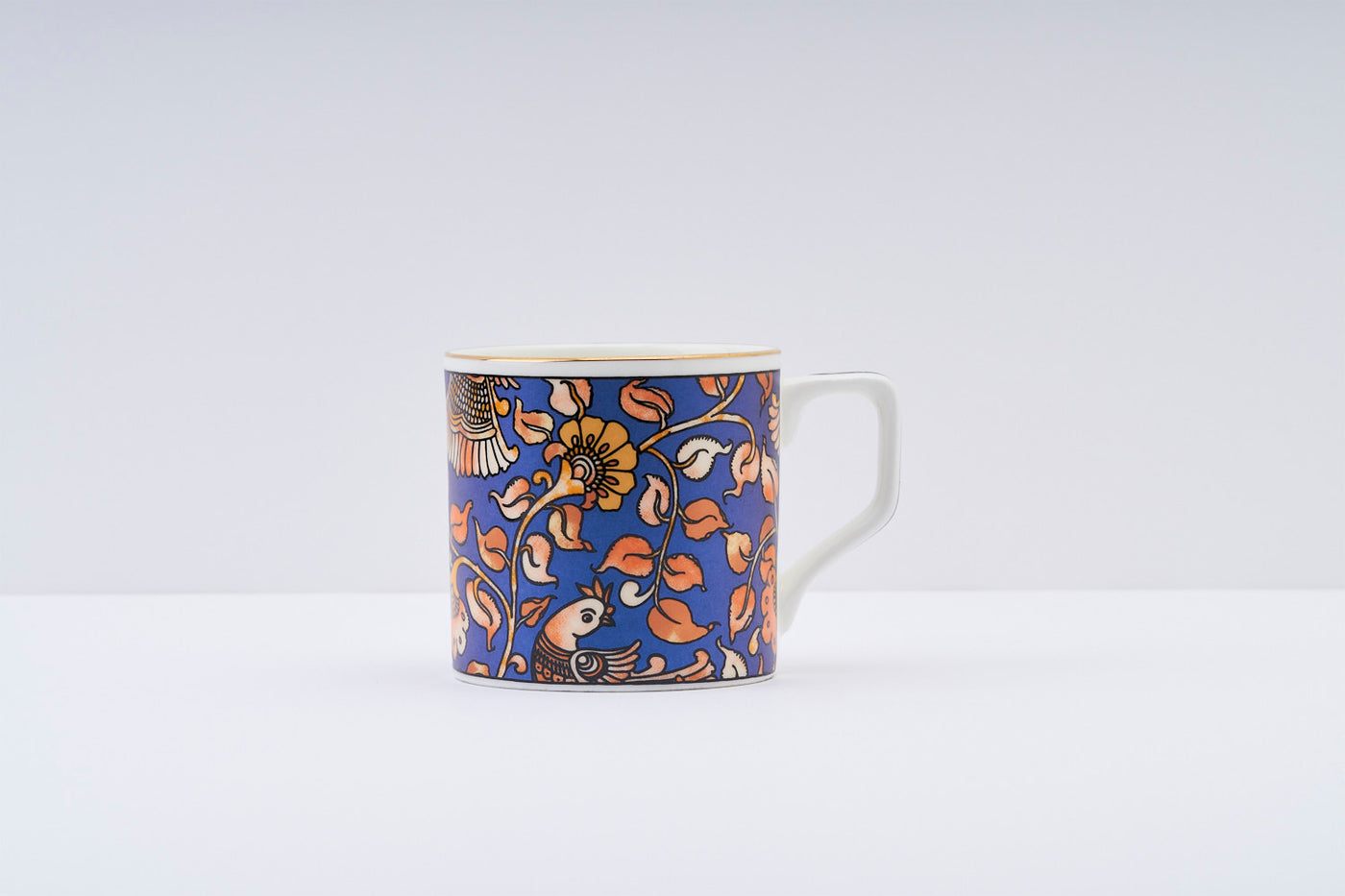 Kalamkari hues (Blue)  mugs – Set of 6