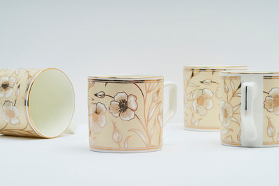 Blossom and Leaf  mugs – Set of 6