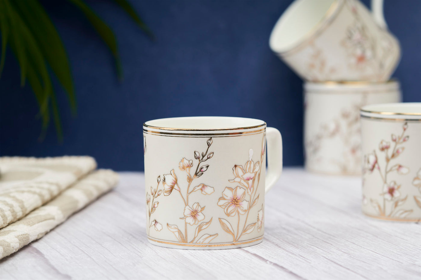 Blossom and Leaf  mugs (Pink) – Set of 6