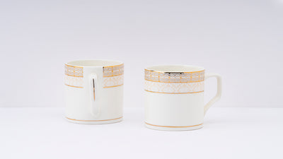 Gold & Platinum Tea & Coffee mugs – Set of 6