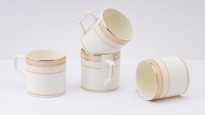 Gold & Platinum Tea & Coffee mugs – Set of 6