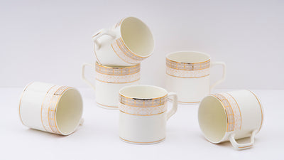 Gold & Platinum Tea & Coffee mugs – Set of 6