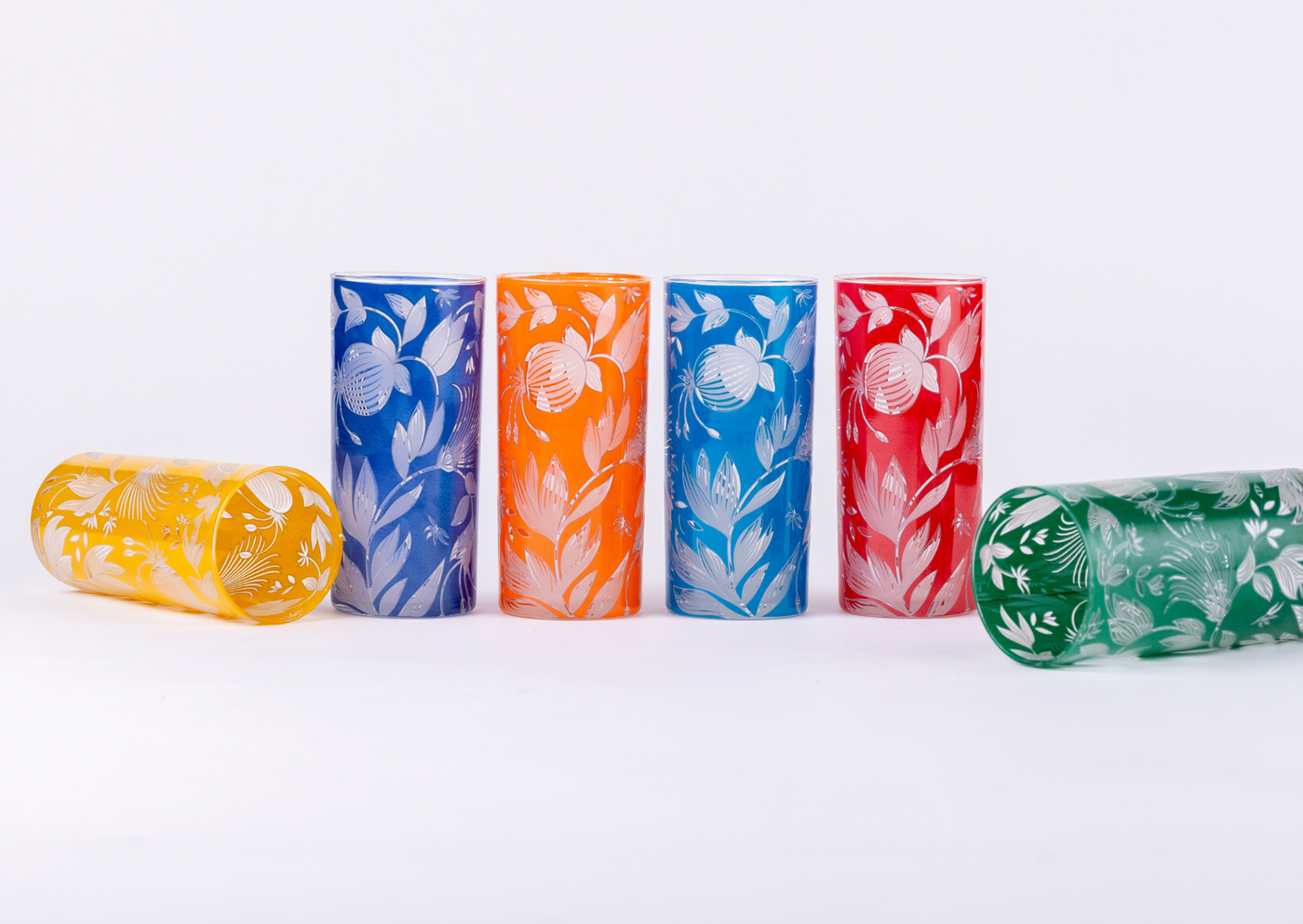 Color burst Tall Tumblers - Set of 6