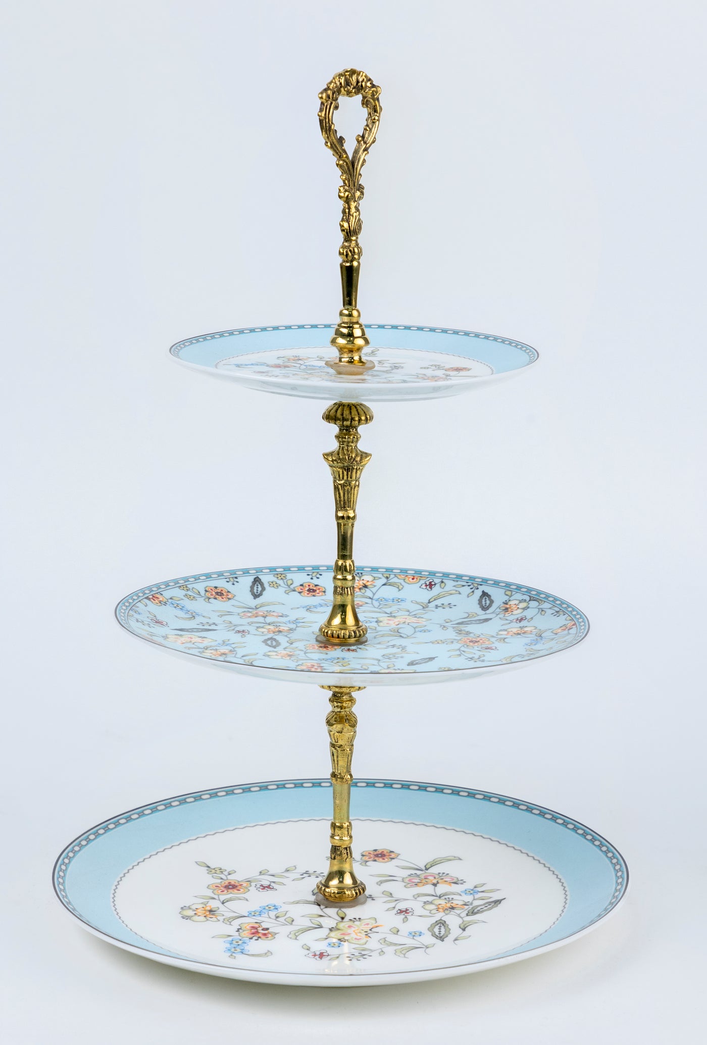 Blue Botanicals Three Tiered Cake stand