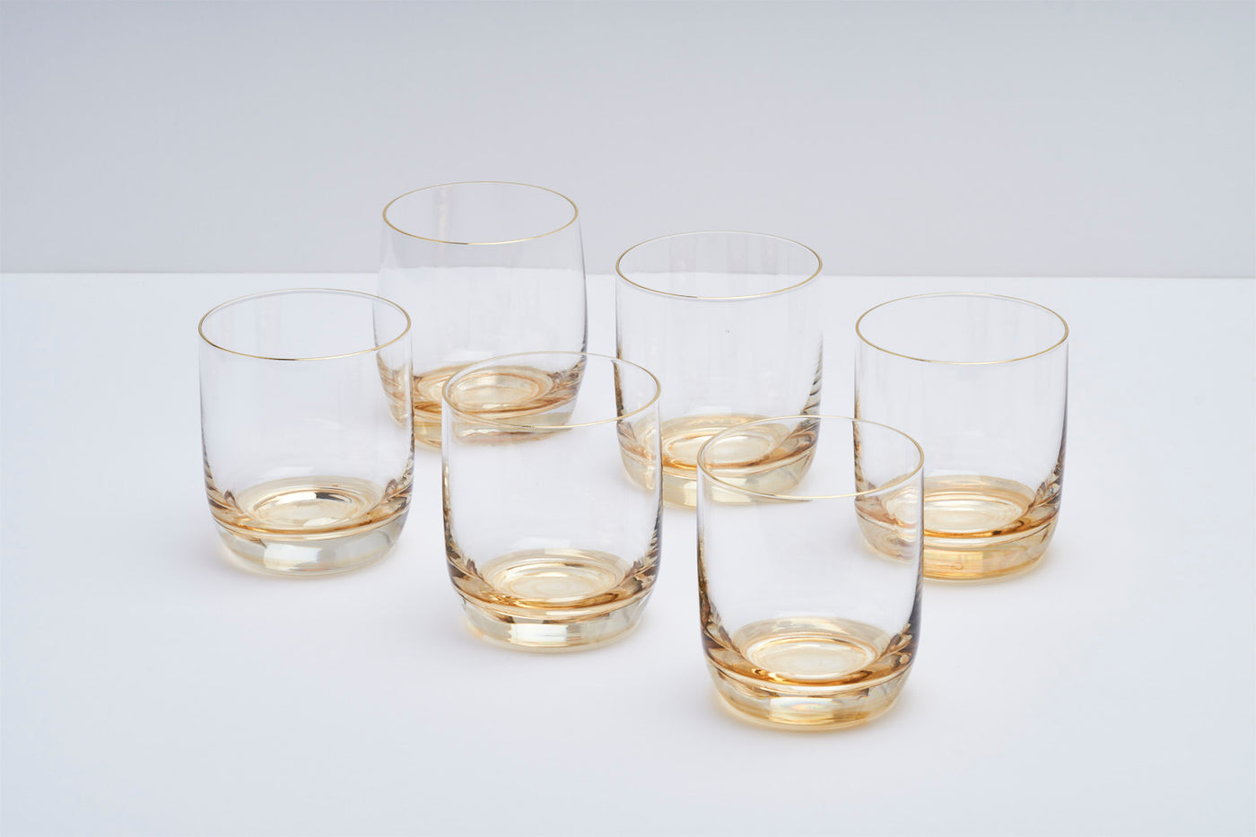 Golden Luminous Short Tumbler - Set of 6