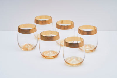 Gold Squared Short Tumbler - Set of 6