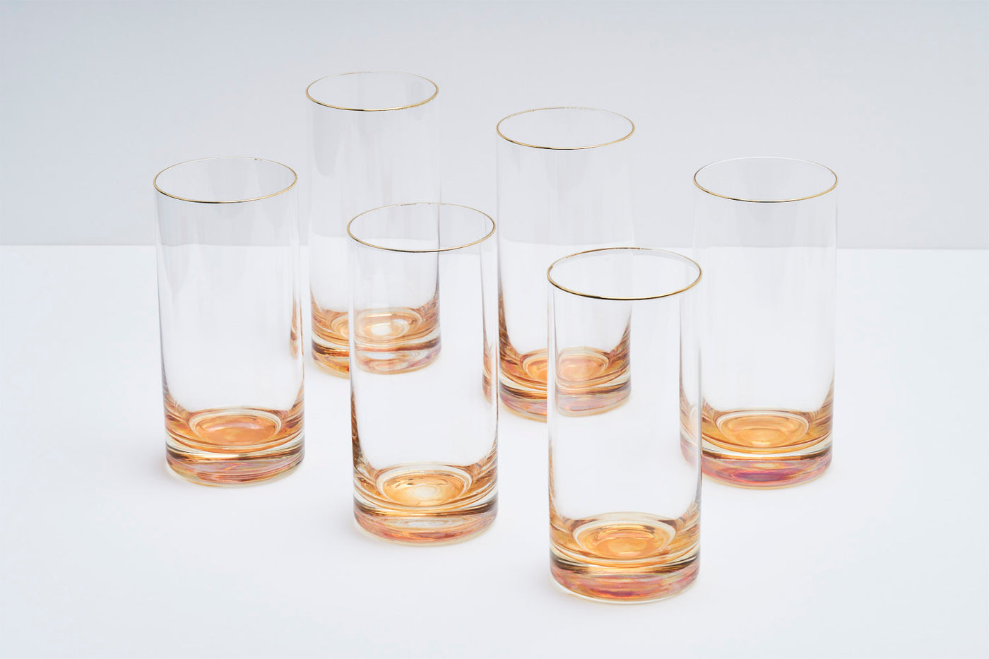 Golden Luminous Short Tumbler - Set of 6