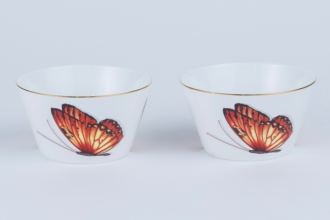 Red Monarch Snack Bowls - Set of 2