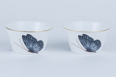 Grey Monarch Snack Bowls - Set of 2