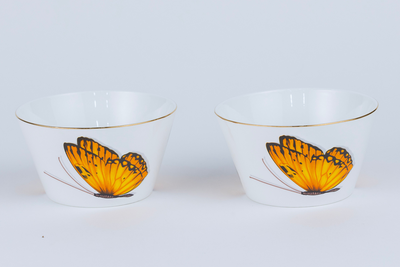 Golden Monarch Snack Bowls - Set of 2