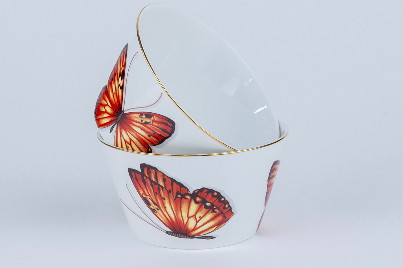 Red Monarch Snack Bowls - Set of 2