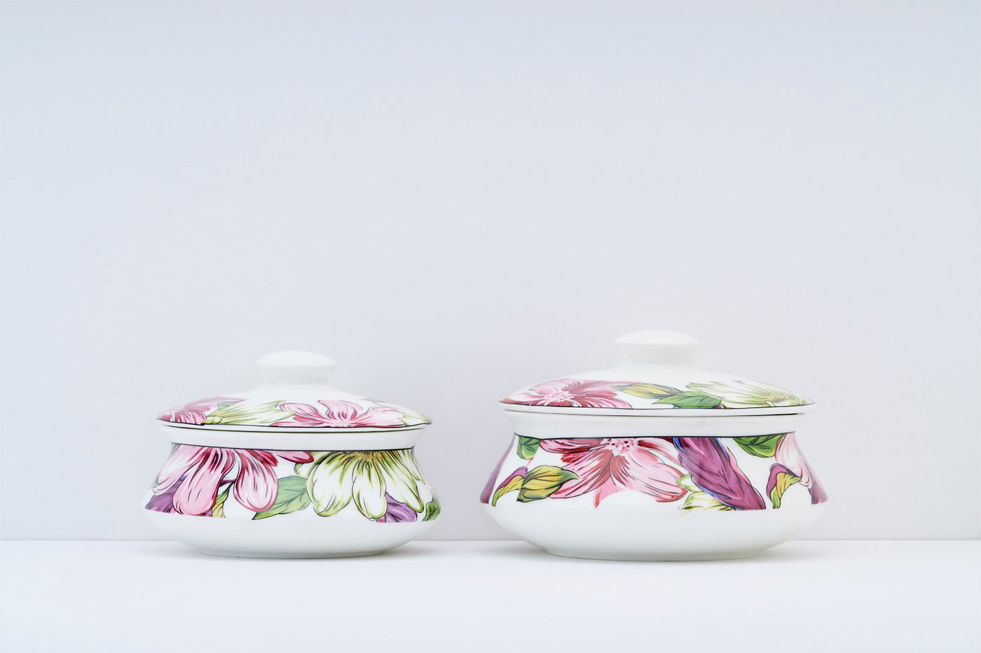 Blossoming Florals Handi set with Lids - Set of 2