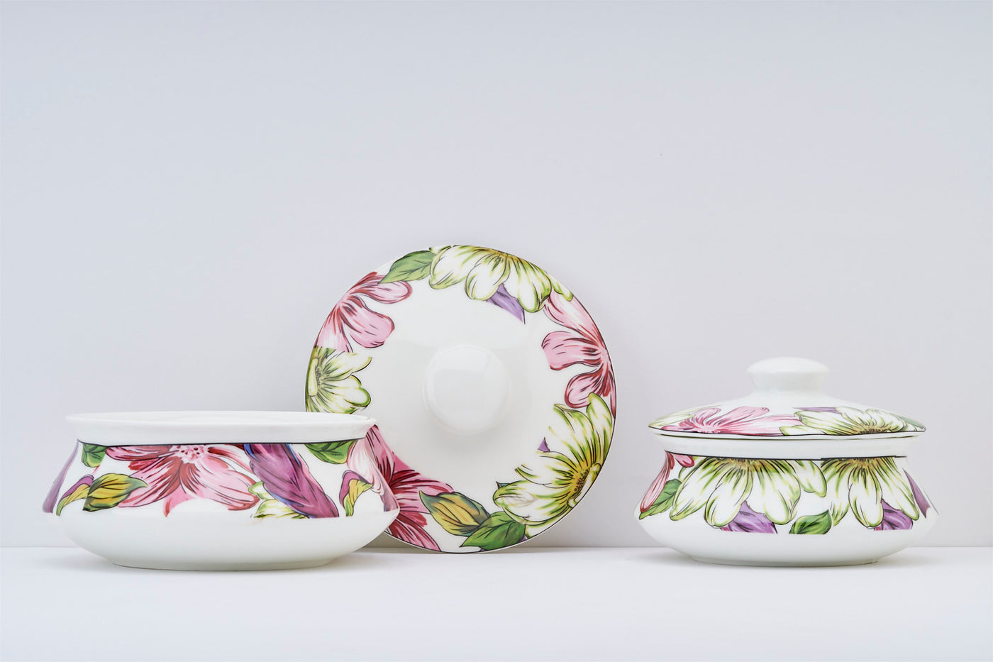 Blossoming Florals Handi set with Lids - Set of 2