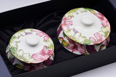 Blossoming Florals Handi set with Lids - Set of 2