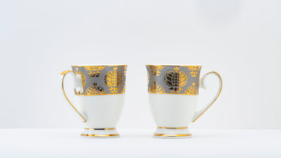 Gilded Silver footed Tea Service Set