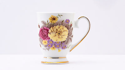 English Rose footed  mug – Set of 2