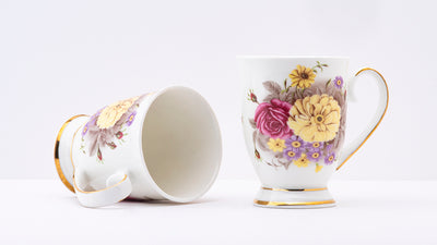 English Rose footed  mug – Set of 2