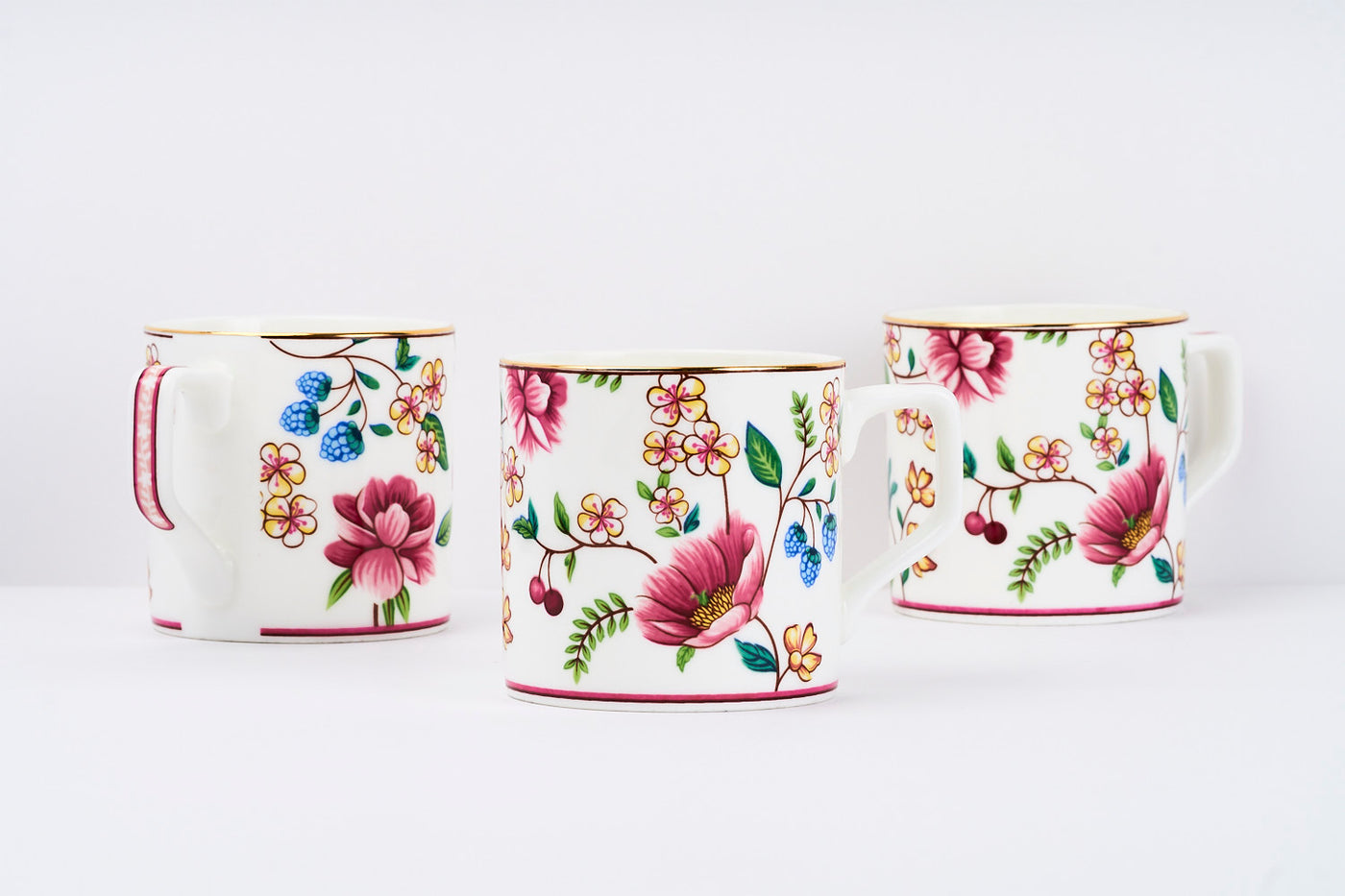 Blush Blossom ensemble tea & coffee cups - Set of 6