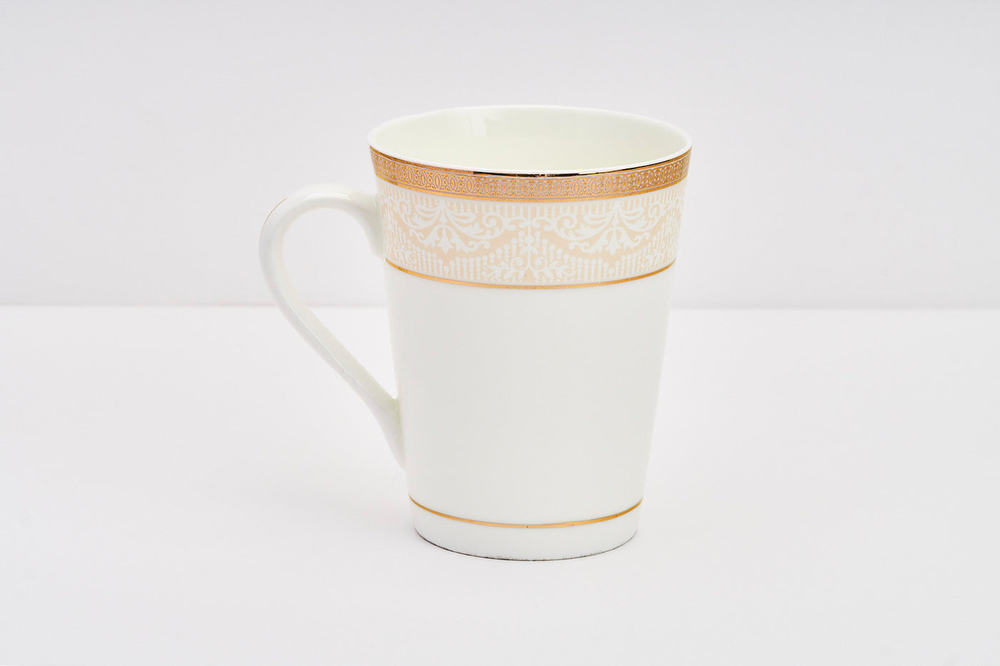 Embossed Gold Tapered Mug – Set of 2