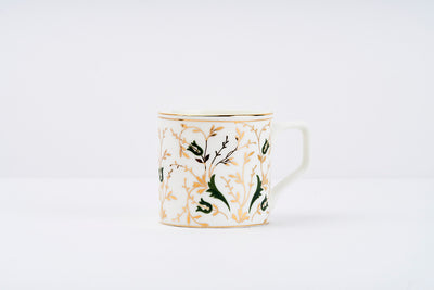 Golden Vine Tea & Coffee mugs (Green) – Set of 6