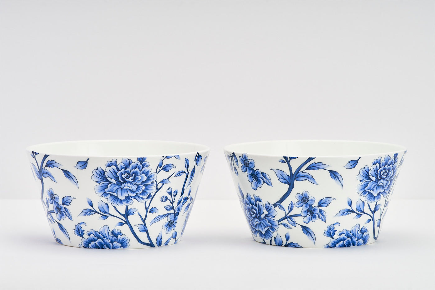 Sapphire Bloom Snack Bowls - Set of 2