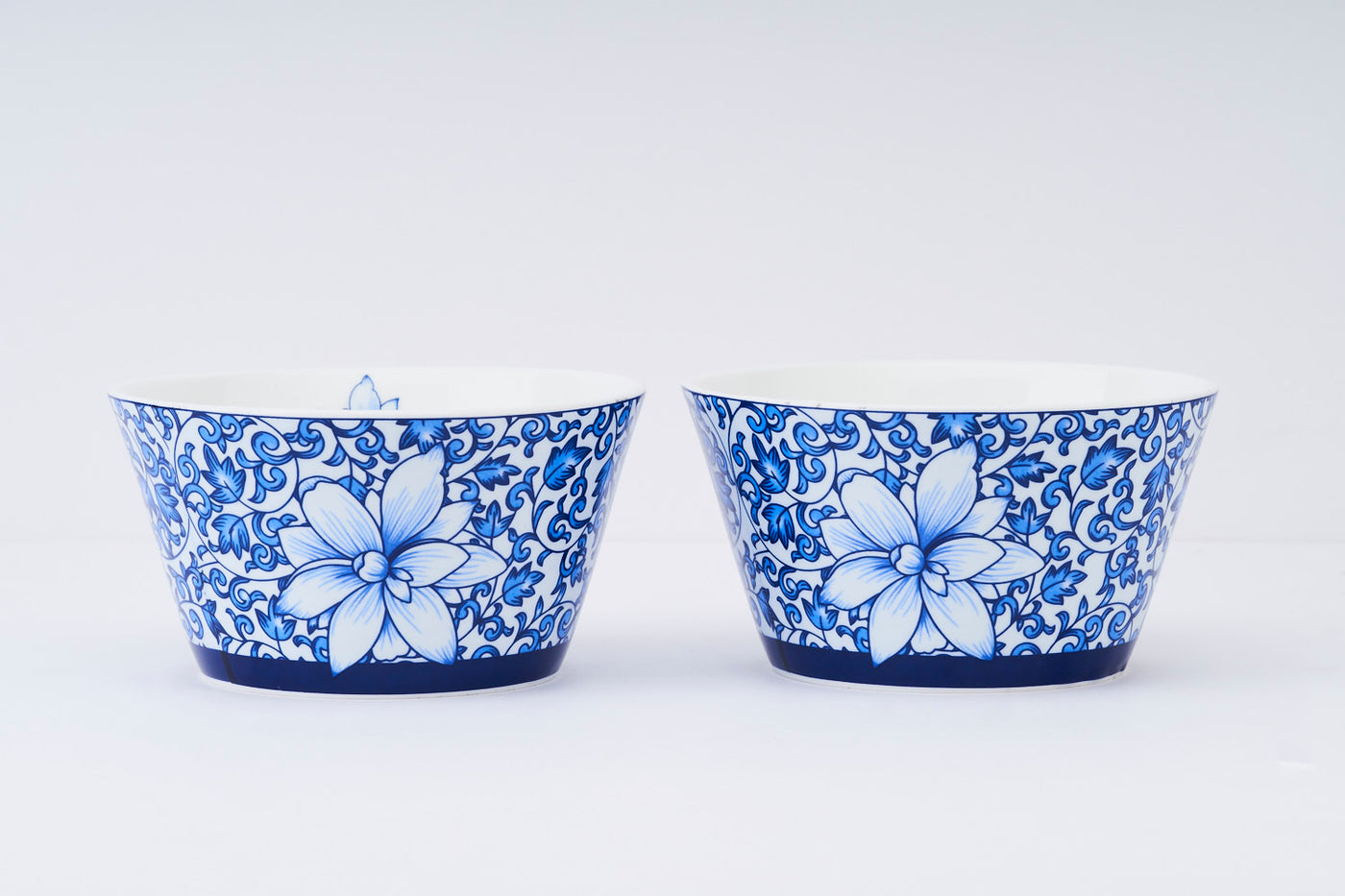 Floral Indigo snack bowls - Set of 2