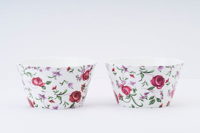 Button rose snack bowls - Set of 2