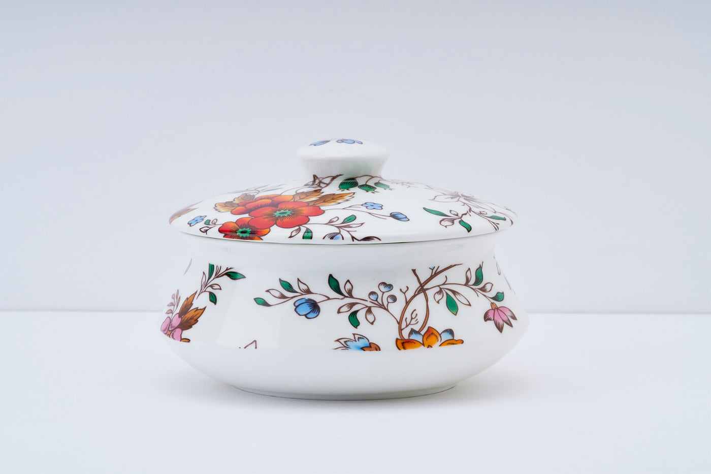 Amber Bloom Handi Bowl with Lid - Set of 1 (6 inch)