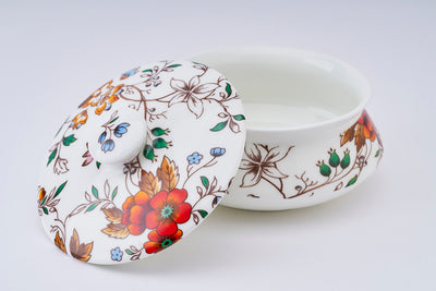 Amber Bloom Handi Bowl with Lid - Set of 1 (6 inch)