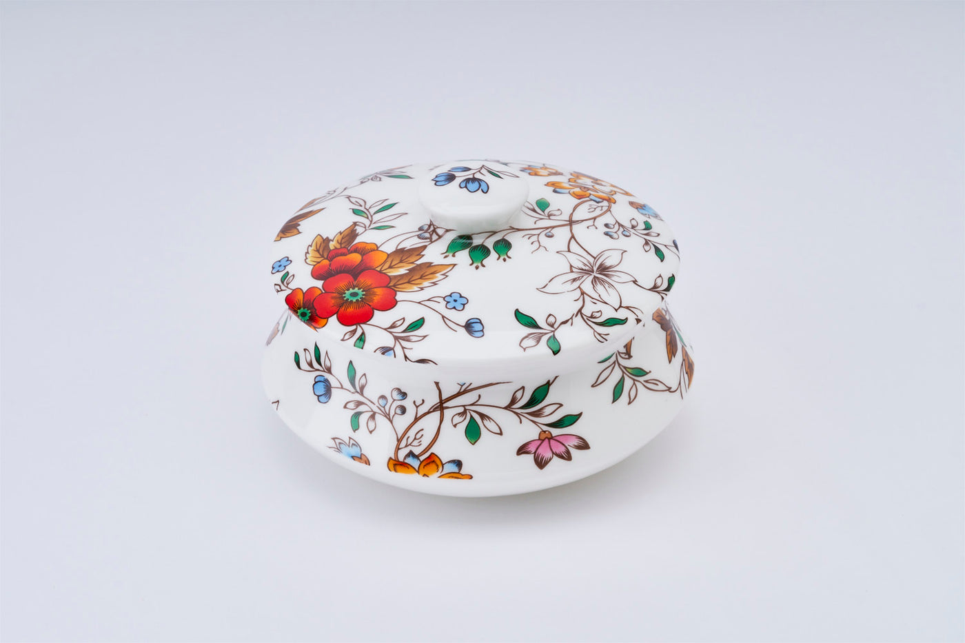 Amber Bloom Handi Bowl with Lid - Set of 1 (6 inch)