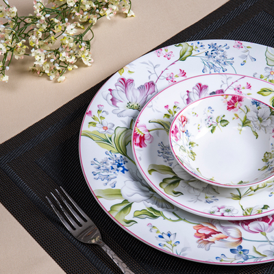 Garden Splendor Dinner Set – 18, 21 & 38 Piece Luxury Floral Crockery