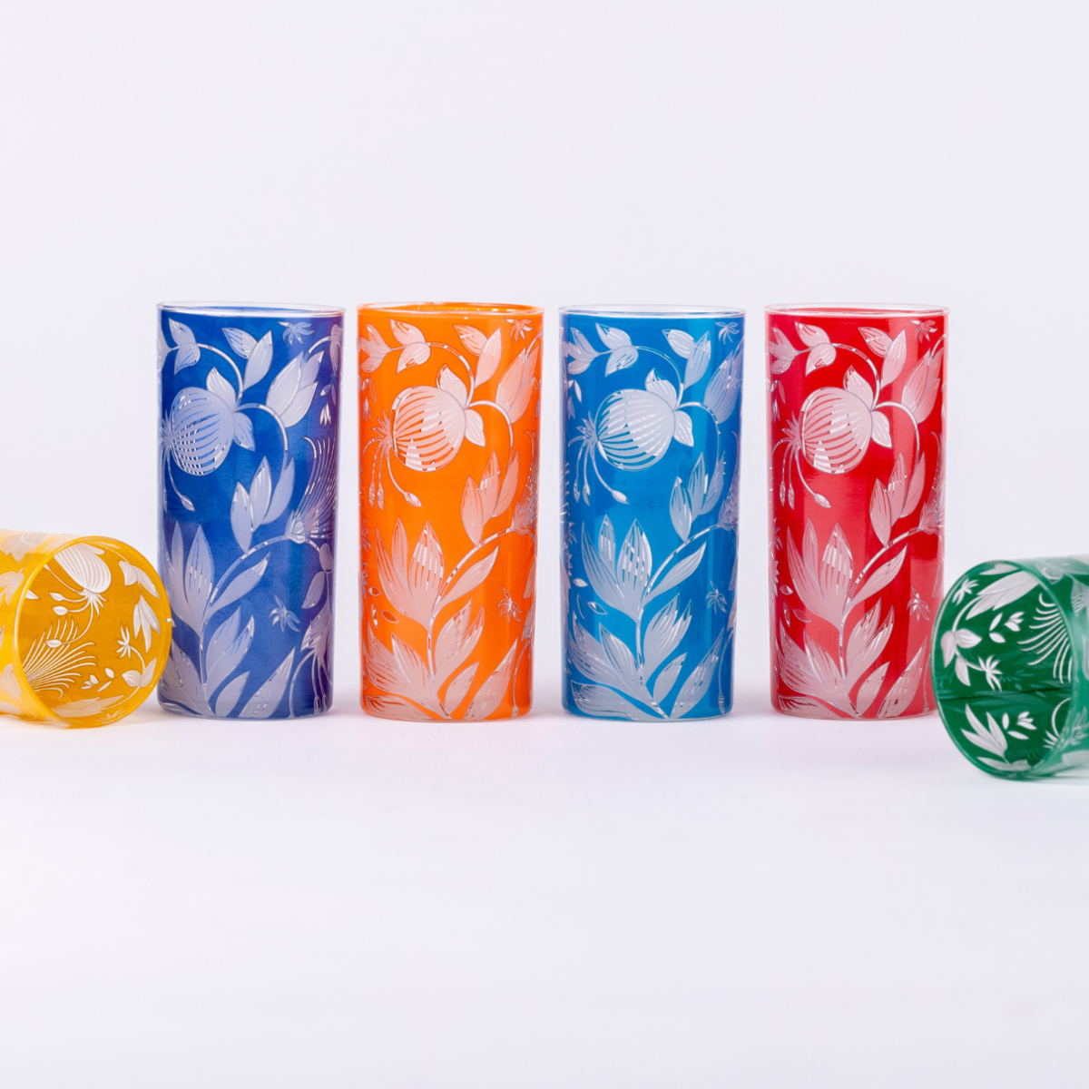 Color burst Tall Tumblers - Set of 6