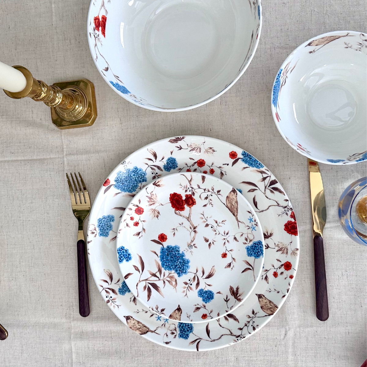 Birdsong and Blooming Blossom 18, 21 & 38 piece Dinner Set