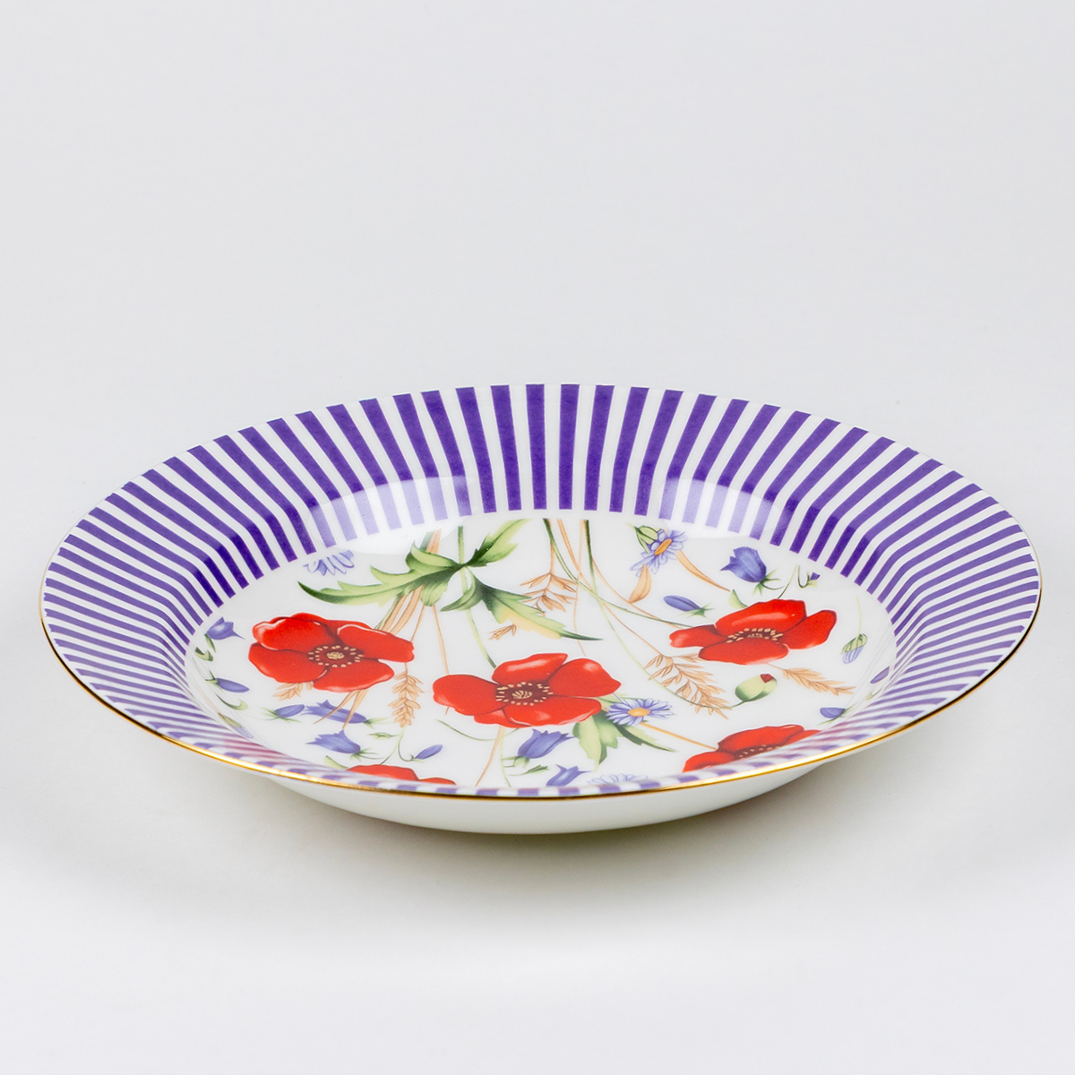 Wild Poppy Whispers Pasta Plates | 10.5 Inch Wide - Set of 2