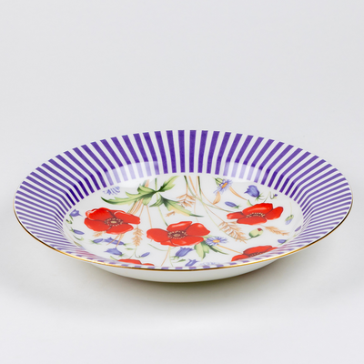 Wild Poppy Whispers Pasta Plates | 10.5 Inch Wide - Set of 2