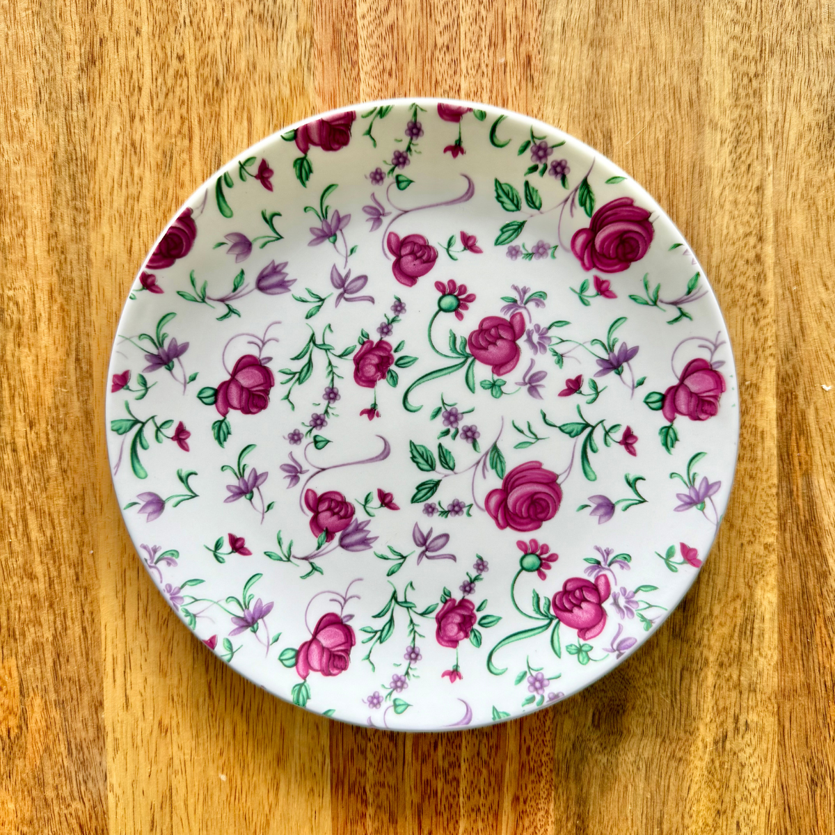 Button Rose snack plates - Set of 4 (7 inch each)