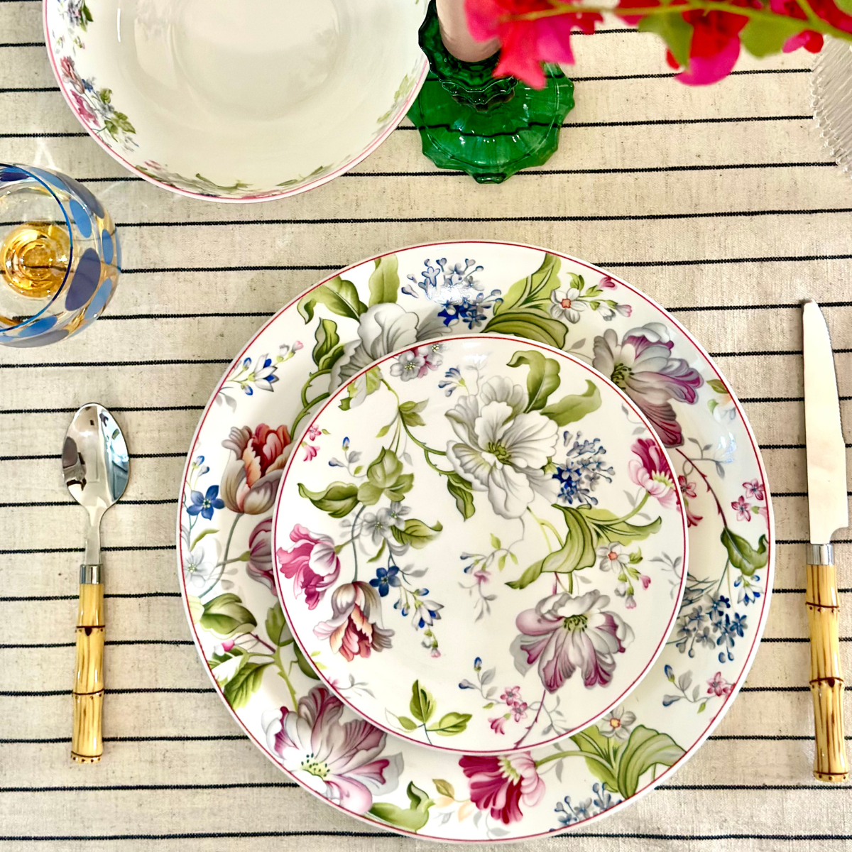 Garden Splendor Dinner Set – 18, 21 & 38 Piece Luxury Floral Crockery